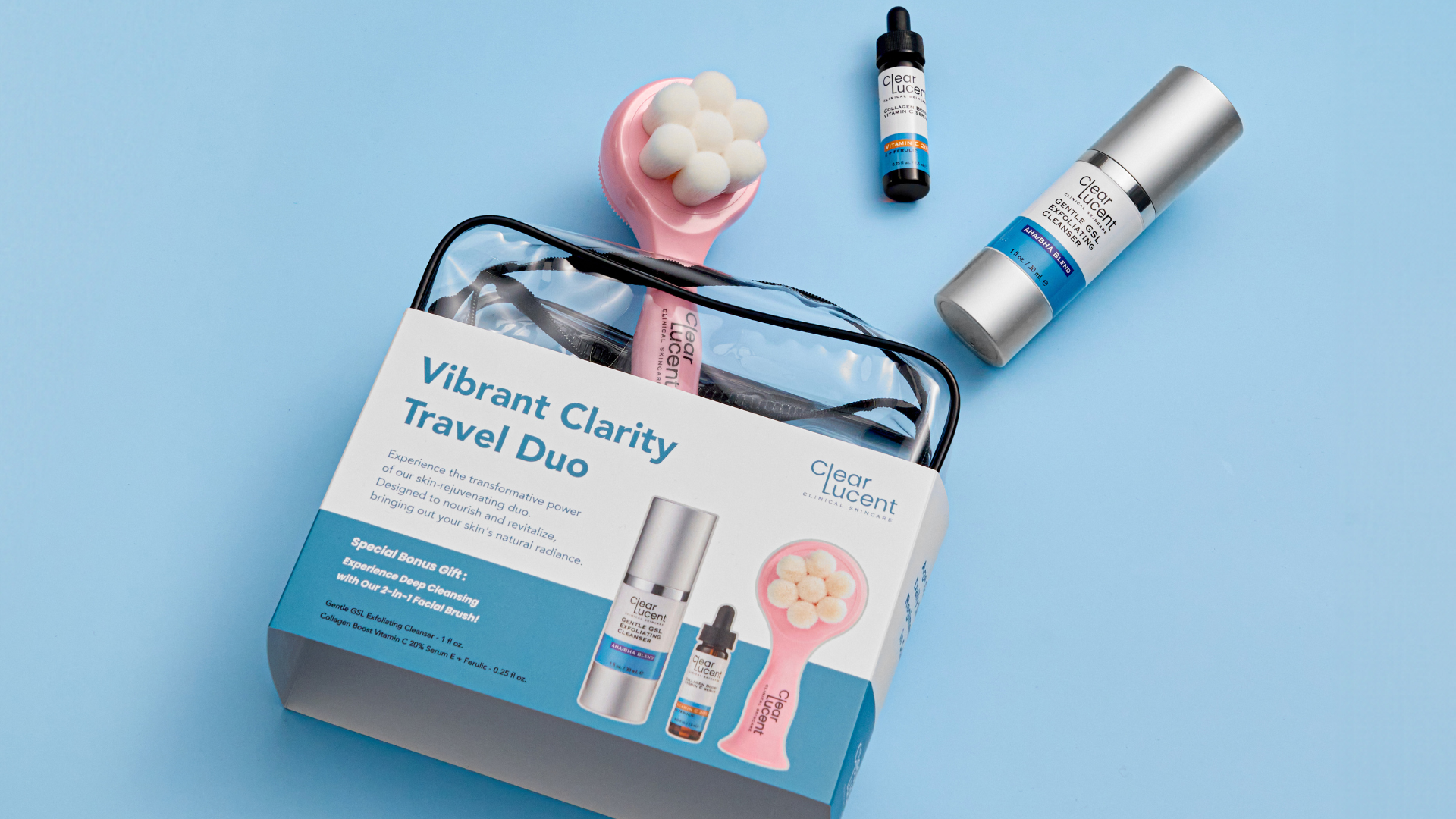 The Ultimate Travel Kit: ClearLucent's Vibrant Clarity Travel Duo